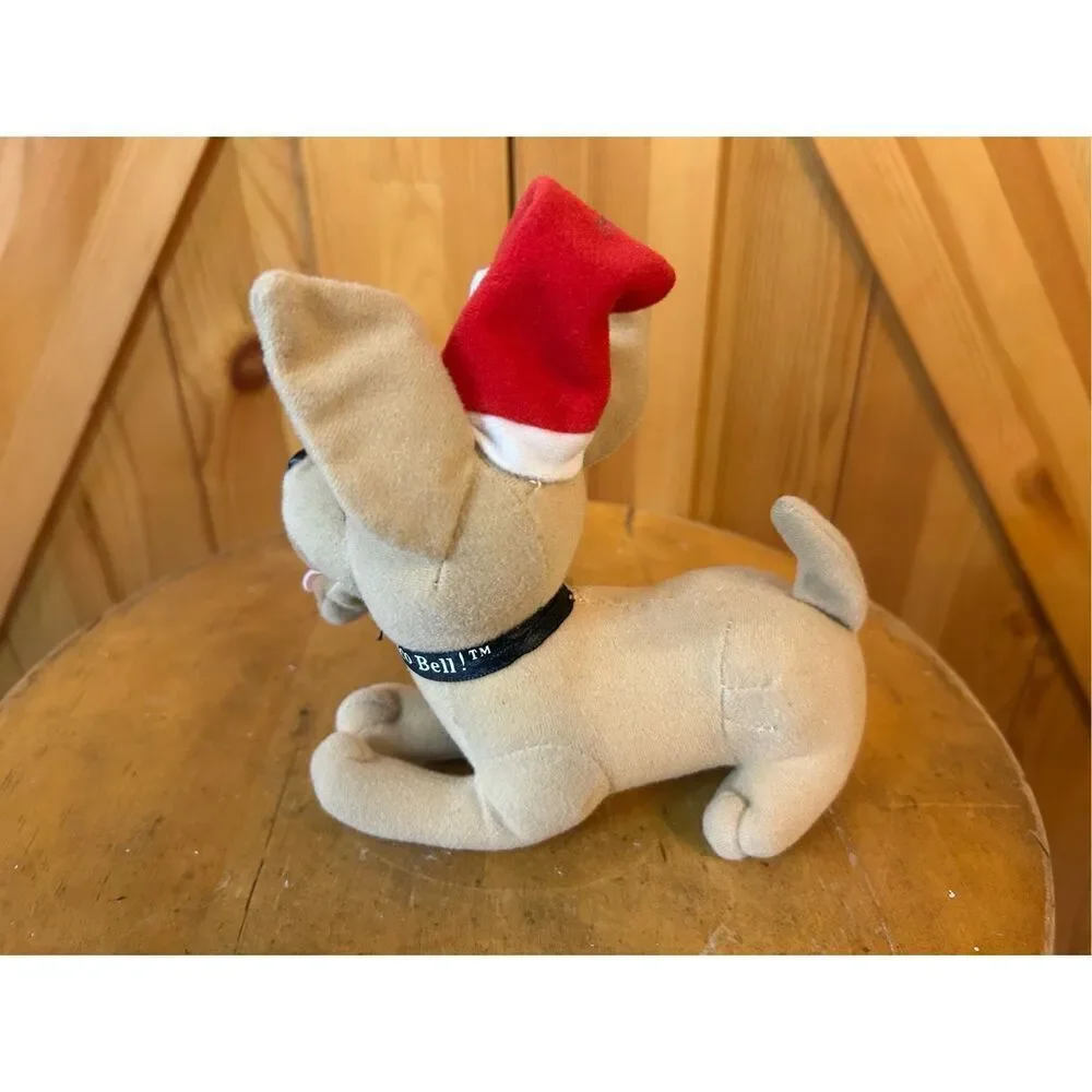 Taco Bell Promo Stuffed Plush Chihuahua Dog 6” Santa Hat (8889)